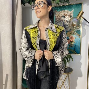 Cazadora animal prink flecos