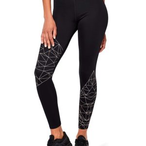 Marca Amazon – AURIQUE Leggings de Deporte con Estampado Óptico Mujer