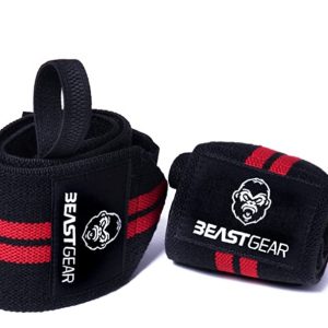 Beast Gear Muñequeras Deportivas Muñequeras Resistentes para Levantar de Pesas. Ideales para Crossfit.
