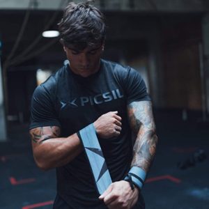 PICSIL Muñequeras Deportivas Unisex para Hombre y Mujer Vendas de Algodón 70cm Aptas para Gimnasio o Box Uso en Fitness Weightlifting Deadlifting Calistenia Halterofilia y Musculación. (Powered Dirt)