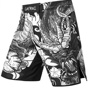 LAFROI QJK01 Pantalones Cortos para Hombre, con cordón y 1 Bolsillo, para Artes Marciales Mixtas, Cross Training y Boxeo