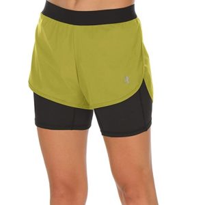 icyzone 2 en 1 Pantalones Cortos para Deportivo Yoga para Mujer