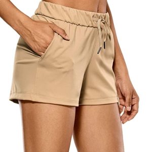 CRZ YOGA Pantalón Corto Deportivo para Mujer de Running Ajuste Relajado con Bolsillo