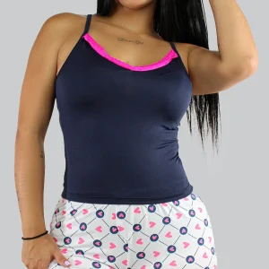 Pijama Short Juanita Azul Oscuro