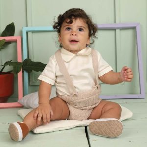 Romper Tejido de Niño Camel