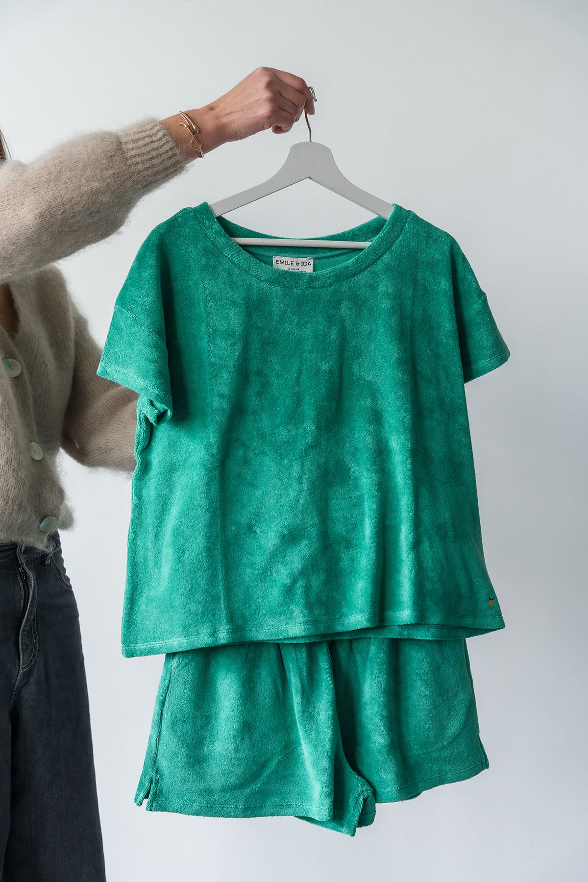 Sudadera felpa color verde 50% - Imagen 3