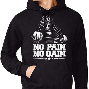 The Fan Tee Sudadera de Hombre Crossfit Deporte Gimnasio Gym Pesas Goku Dragon Ball