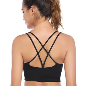 Aibrou Sujetador Deportivo Mujer Push Up (1/2/3pack) con Almohadillas Extraíbles,Bra Deporte sin Costuras para Yoga/Fitness/Run/Ejercicio/USA de Diaria