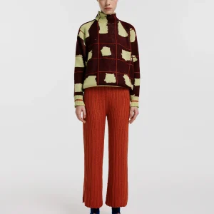 Cuello de tortuga tartan Mujer Manzana