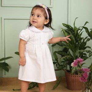 Vestido de Niña Blanco Flor