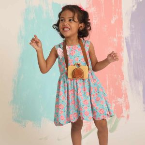 Vestidos Turquesa con Flores