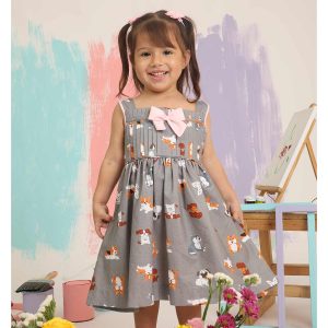Vestido de Niña Oxford Dogs
