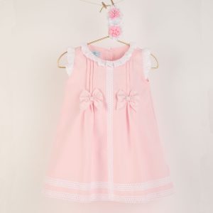 Vestidos de Niña Cuadros Rosados en A