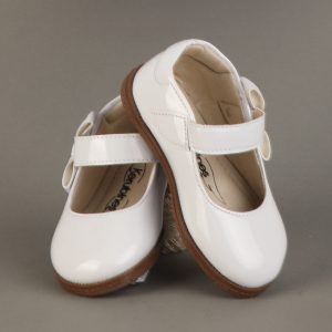 Zapato de Niña Blanco con Lazo
